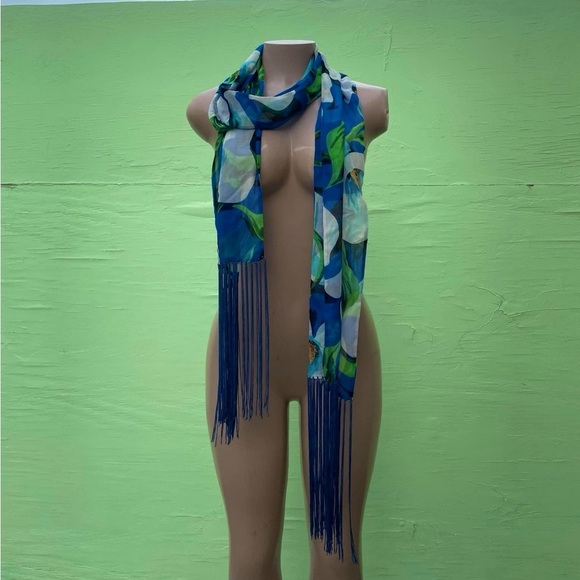 Dolce & Gabbana Vibrant Blue and Green Scarf - Picture 1 of 6